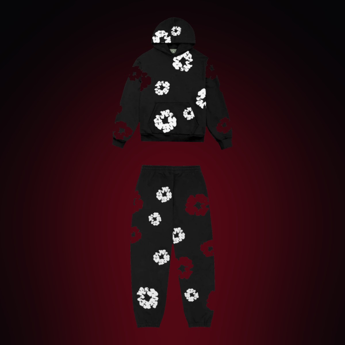 Flower Hoodie + Pants Set