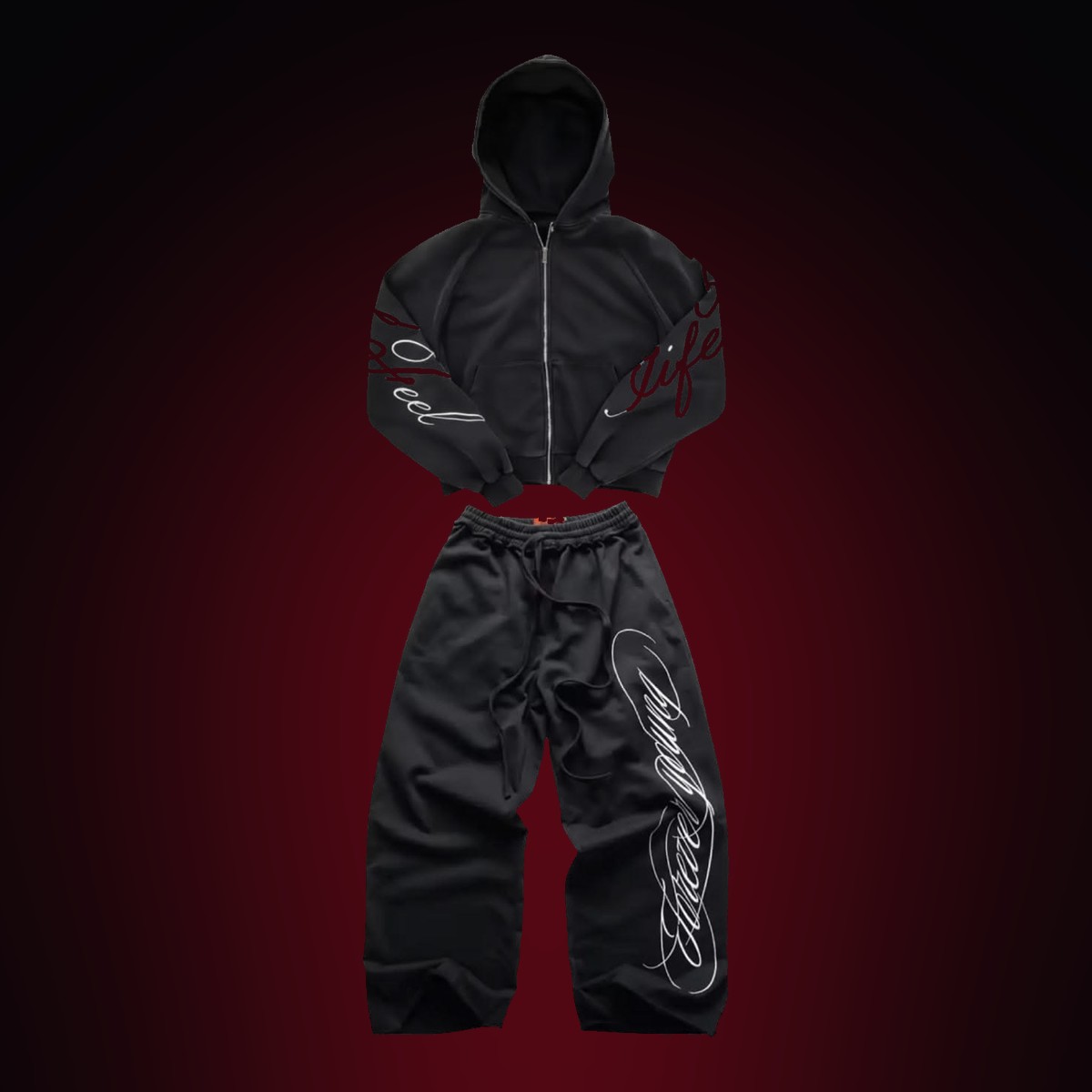 Script Hoodie + Pants Set