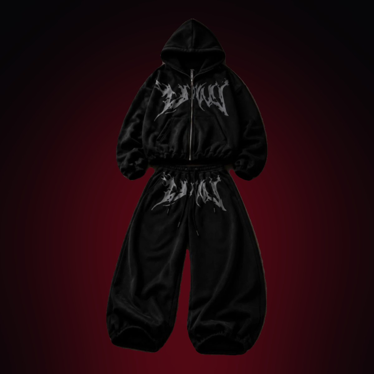 Gothic Hoodie + Pants Set