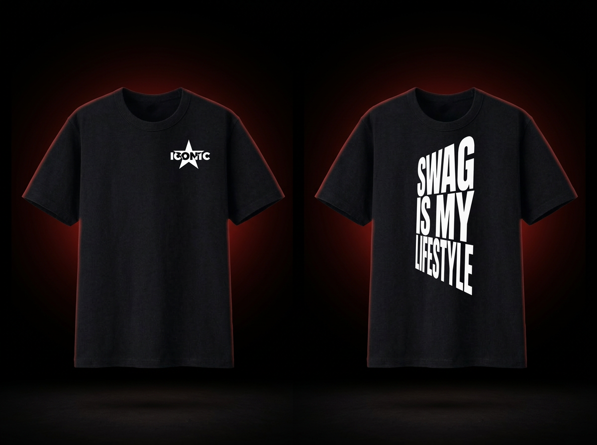 ICONIC SWAG Black Tee