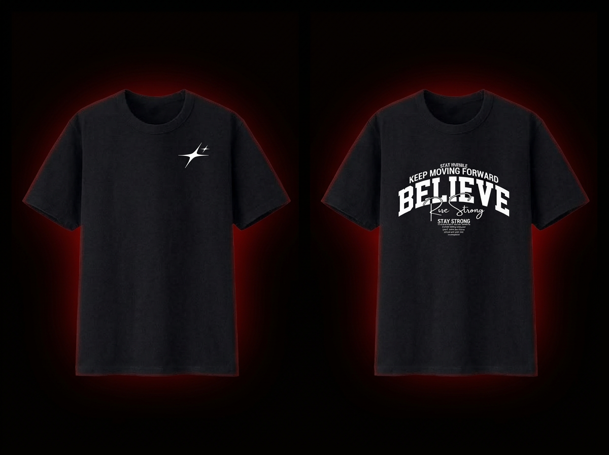 BELIEVE Black Tee